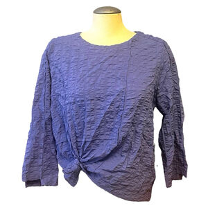 Women's Relaxed Fit Textured Habitat Top, M, Purple Crocus
